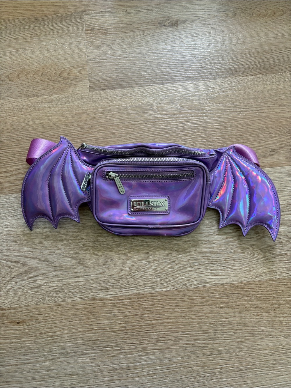 Killstar Holographic Purple Batwing Waist Bag